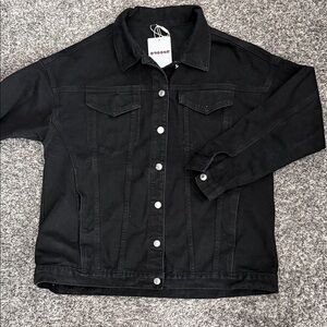 Black Denim Trucker Jacket